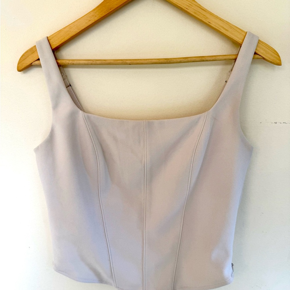 Abercrombie Structured Corset Tank Top Beige - L